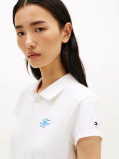 1985 Slim Fit Logo Embroidery Polo Shirt — White 2