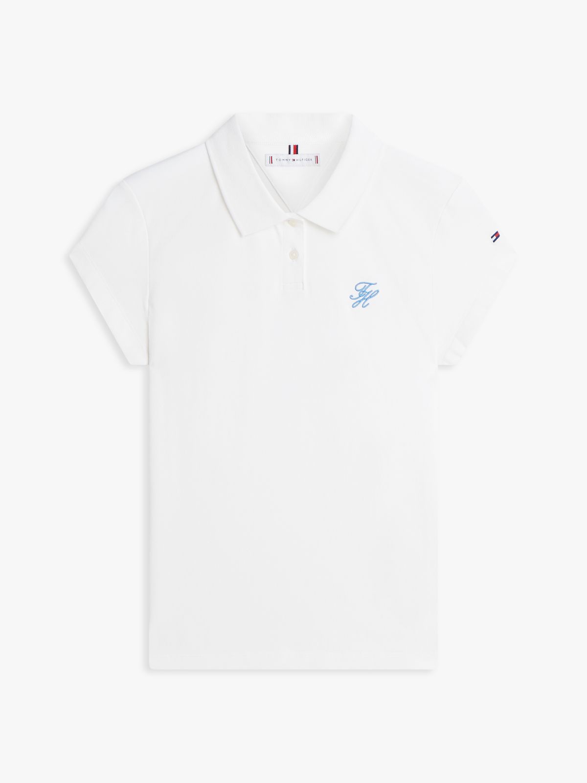 1985 Slim Fit Logo Embroidery Polo Shirt — White