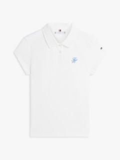 1985 Slim Fit Logo Embroidery Polo Shirt — White 5