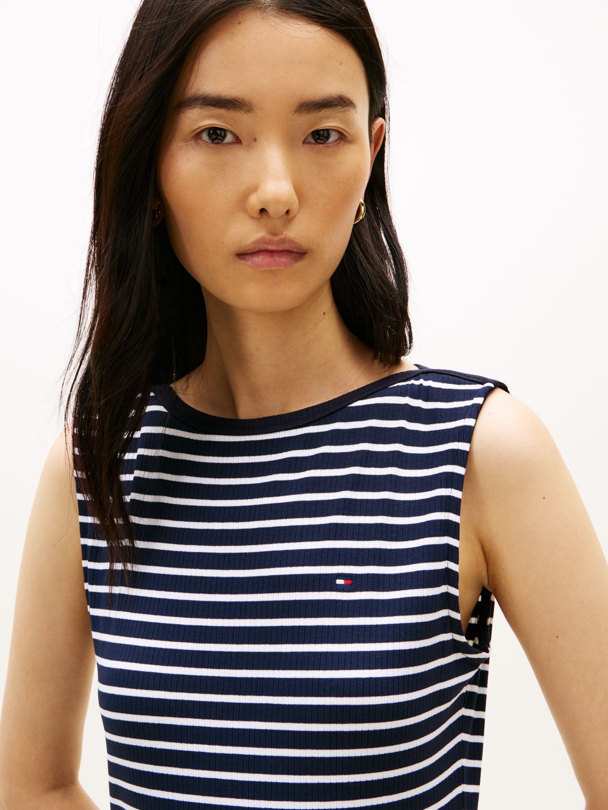 Boat Neck Slim Midi Bodycon Dress — Blue
