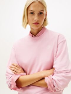 Logo Embroidery Terry Sweatshirt — Pink 2