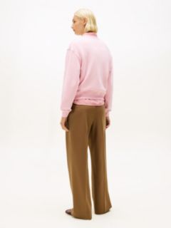 Logo Embroidery Terry Sweatshirt — Pink 4