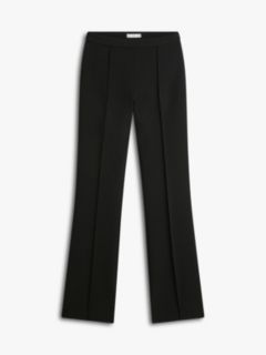 Pressed Crease Kick Flare Trousers — Black 5