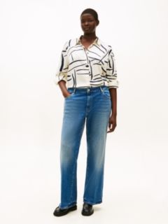 Curve Heritage Whiskered Mid Rise Bootcut Jeans — Blue 1