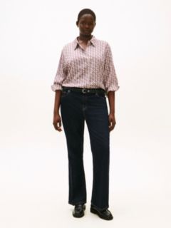 Curve Regular Fit Concealed Placket Twill Shirt — Red 3