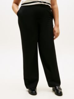 Curve Pressed Crease Straight Leg Trousers — Black 2