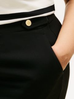 Curve Pressed Crease Straight Leg Trousers — Black 3