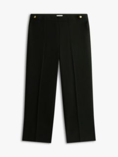 Curve Pressed Crease Straight Leg Trousers — Black 5