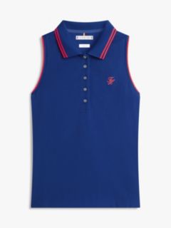 1985 Slim Fit Pique Sleeveless Polo Shirt — Blue 5