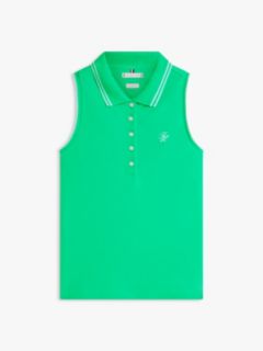 1985 Slim Fit Pique Sleeveless Polo Shirt — Green 6