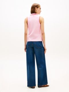 1985 Slim Fit Pique Sleeveless Polo Shirt — Pink 4