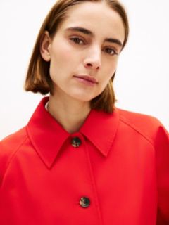 Water Repellent Collared Relaxed Short Jacket — Orange 2