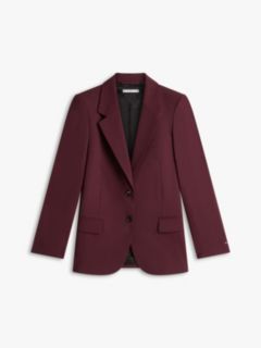 Relaxed Fit Wool Blend Blazer — Red 6