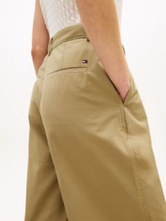 Washed Wide Leg Trousers — Brown 3