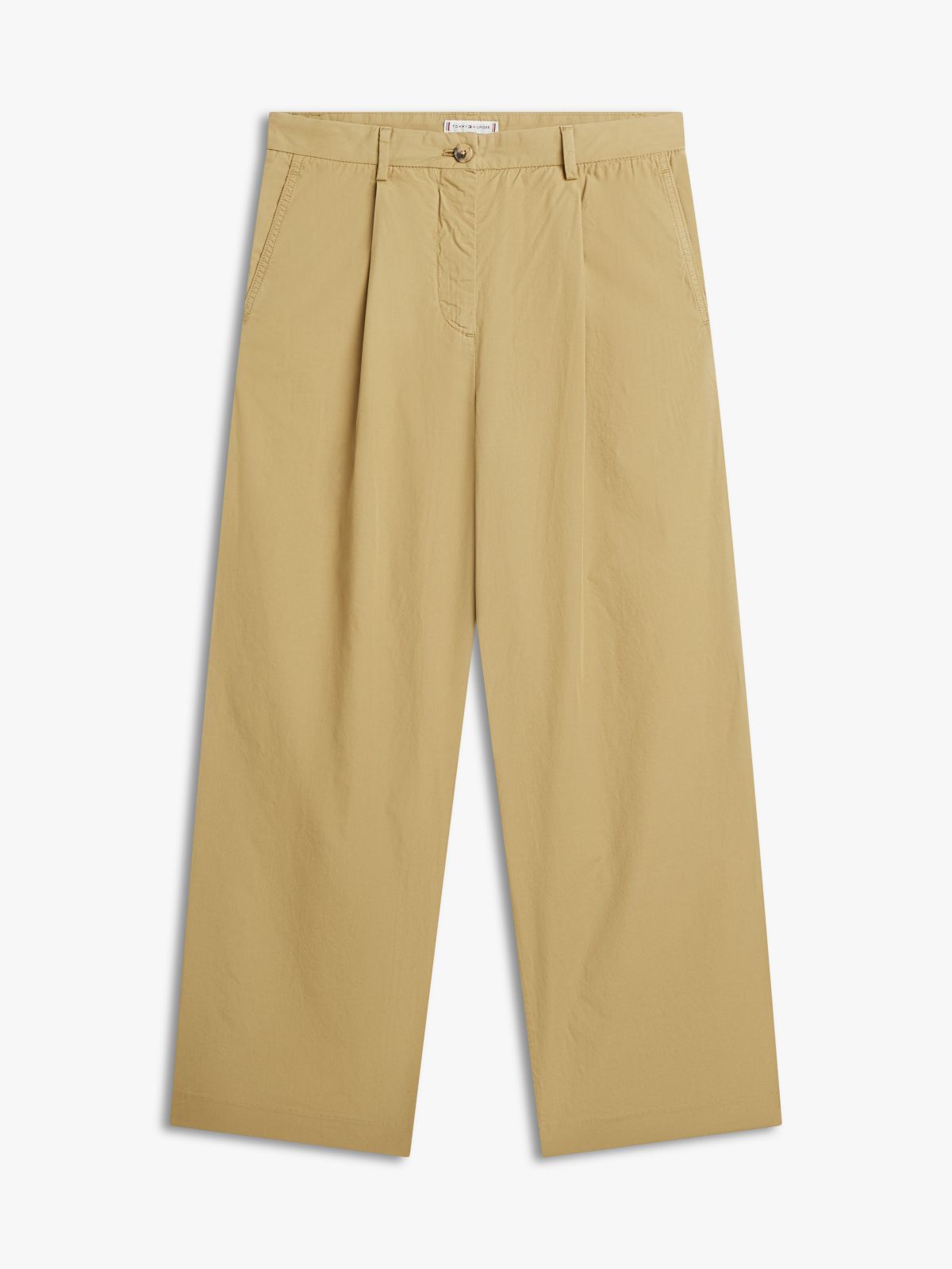 Washed Wide Leg Trousers — Brown