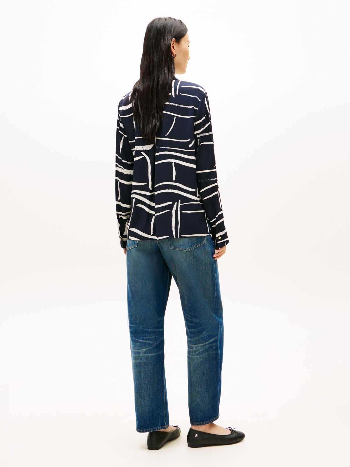 Regular Fit Gold-Tone Button Shirt — Blue