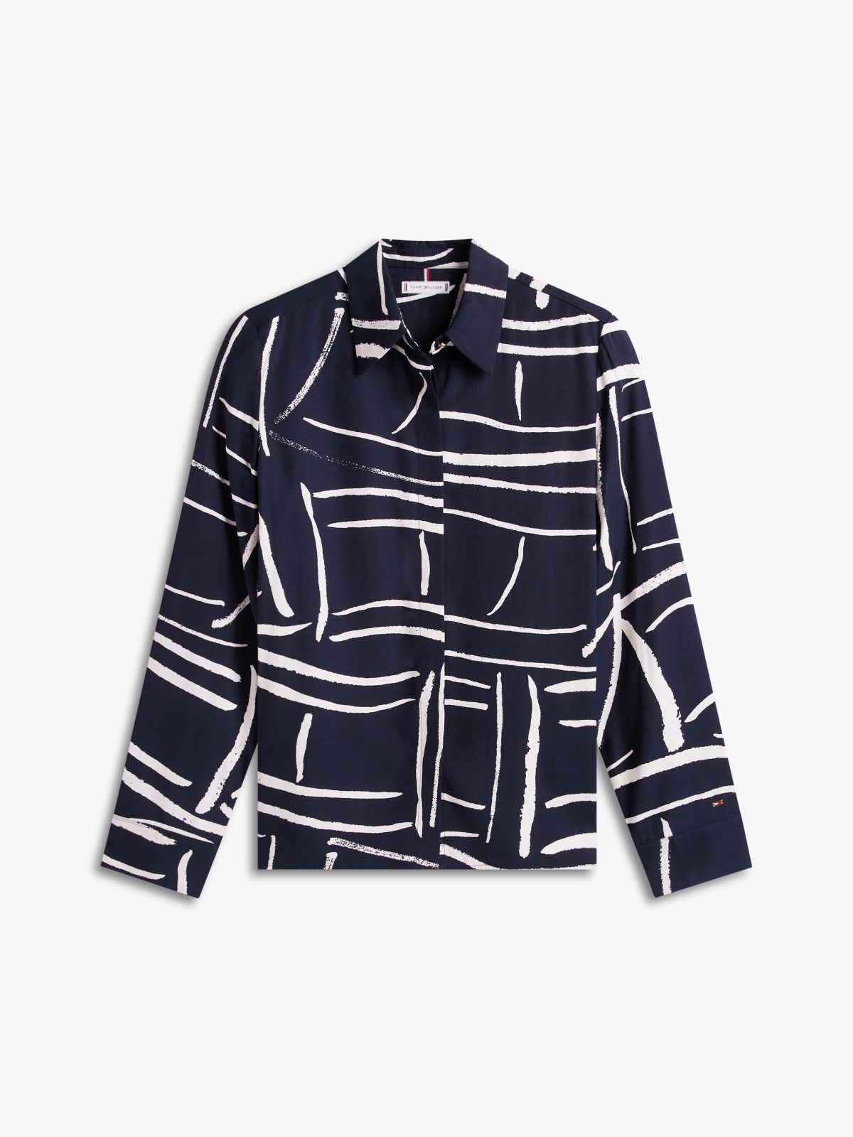 Regular Fit Gold-Tone Button Shirt — Blue
