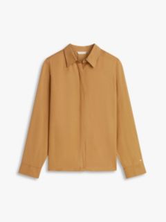 Regular Fit Gold-Tone Button Shirt — Brown 5