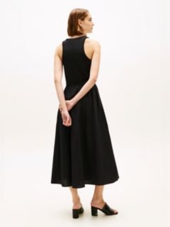 Gold-Tone Button Sleeveless Maxi Dress — Black 4