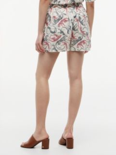 Flag Embroidery Pure Linen Shorts — Beige 4