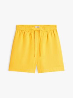 Flag Embroidery Pure Linen Shorts — Orange 5