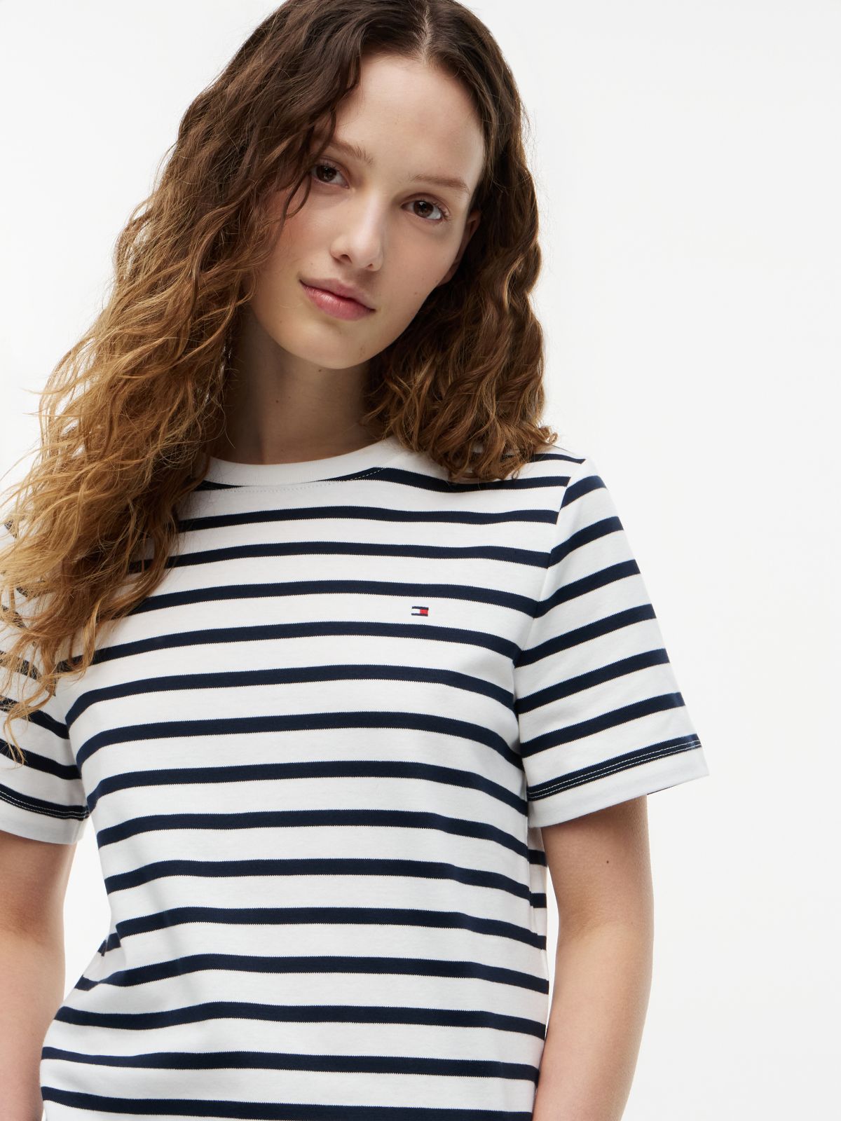 Interlock Knit Boxy Crew Neck T-Shirt — Multi