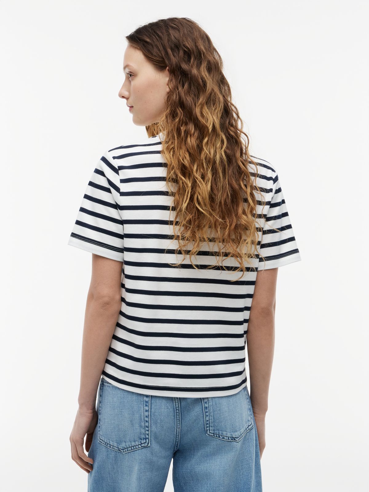 Interlock Knit Boxy Crew Neck T-Shirt — Multi