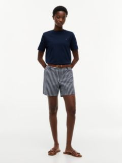 Interlock Knit Boxy Crew Neck T-Shirt — Blue 2
