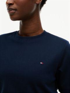Interlock Knit Boxy Crew Neck T-Shirt — Blue 3