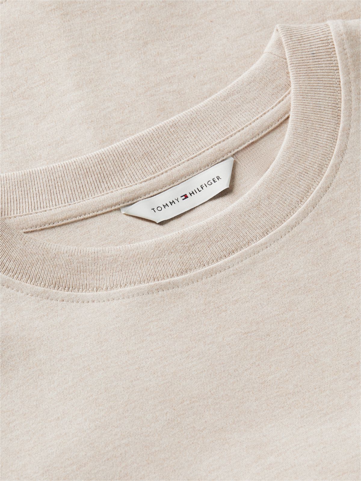 Interlock Knit Boxy Crew Neck T-Shirt — Brown