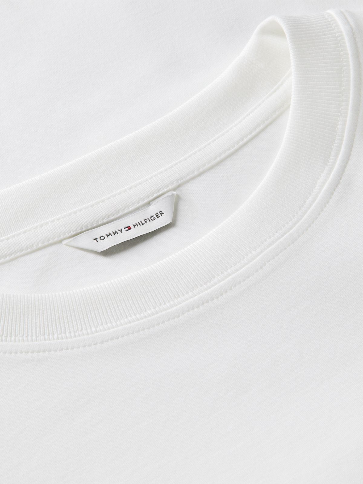 Interlock Knit Boxy Crew Neck T-Shirt — White