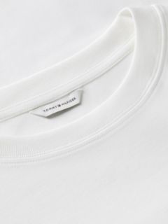 Interlock Knit Boxy Crew Neck T-Shirt — White 6