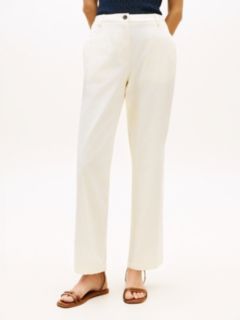 Washed Slim Straight Leg Chinos — Beige 2