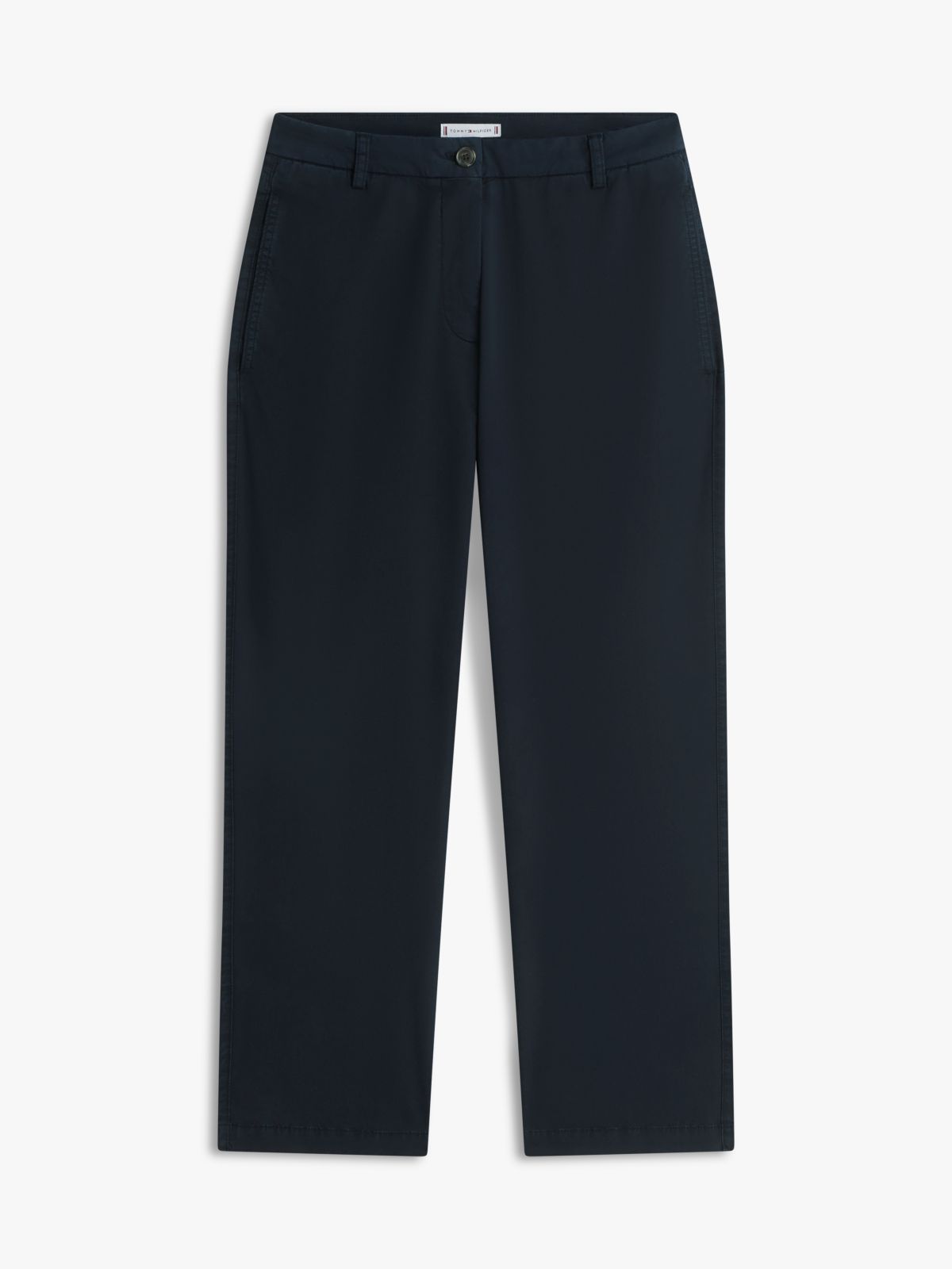 Washed Slim Straight Leg Chinos — Blue