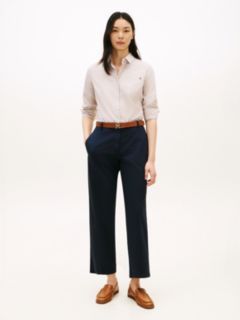 Washed Slim Straight Leg Chinos — Blue 1