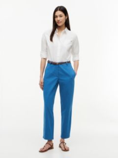 Washed Slim Straight Leg Chinos — Blue 1
