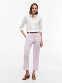 Washed Slim Straight Leg Chinos — Purple 1