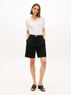 Washed Regular Chino Shorts — Black 1