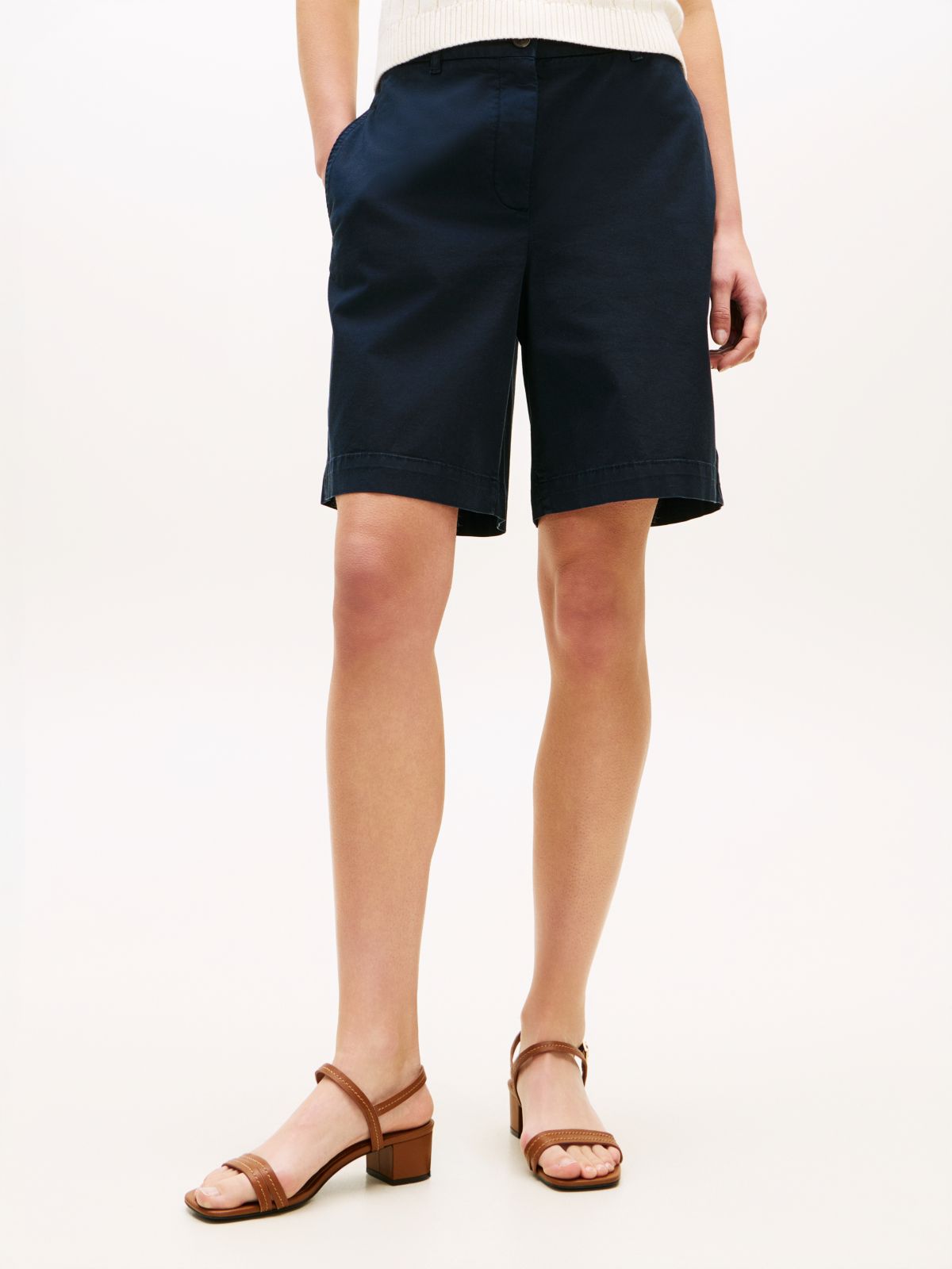 Washed Regular Chino Shorts — Blue