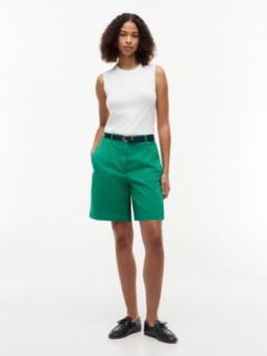 Washed Regular Chino Shorts — Green 1