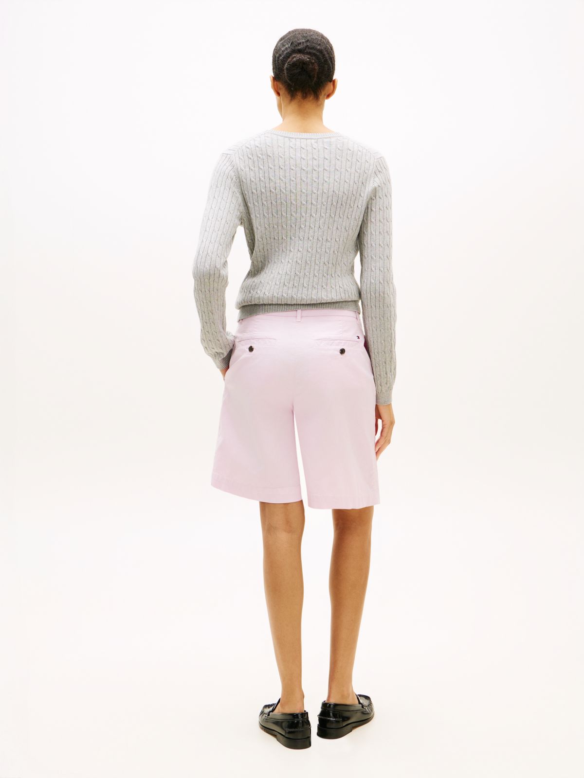 Washed Regular Chino Shorts — Purple