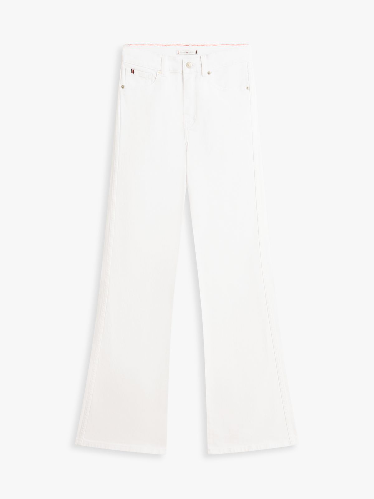 Mid Rise Flared White Jeans — White
