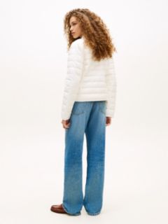 Water Repellent Lightweight Down Slim Jacket — White 4