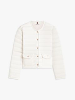 Water Repellent Lightweight Down Slim Jacket — White 5