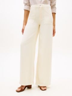 70s High Rise Wide Leg Jeans — Beige 2