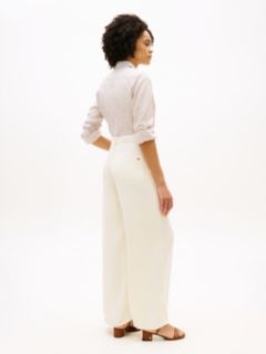 70s High Rise Wide Leg Jeans — Beige 4