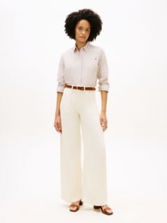 70s High Rise Wide Leg Jeans — Beige 1