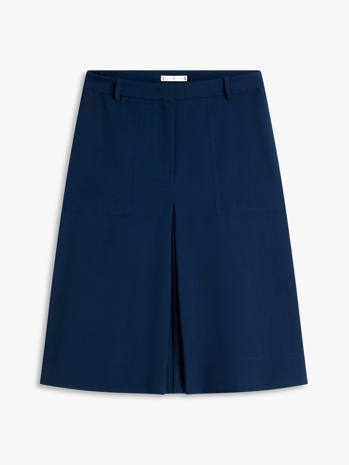 Tailored Utility A-Line Skirt — Blue