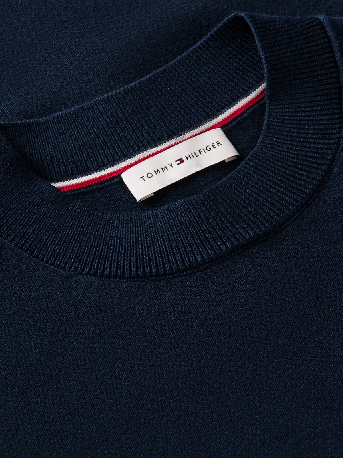 Fine Knit Jersey Short Sleeve Jumper — Blue