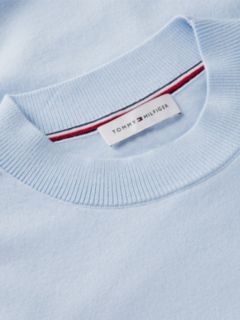 Fine Knit Jersey Short Sleeve Jumper — Blue 6